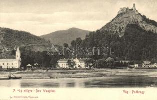 Vágváralja, Povazské Podhradie (Vágbeszterce, Povazská Bystrica); A Vág völgye. Vár és templom, kastély. Gansel Lipót 18. sz. / Das Waagthal / Váh Valley, castle, church / Povazie