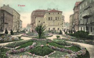 1906 Fiume, Rijeka; Adria Kávéház a parkkal / Cafe Adria with park
