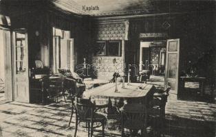 Kaplat, Kaplath, Koplotovce; Kastély belső. Wykopal János kiadása / castle interior