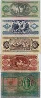 1912. 100K piros "MAGYARORSZÁG" körbélyegzővel + 1962. 10Ft + 1980. 20Ft + 1983. 50Ft + 19...
