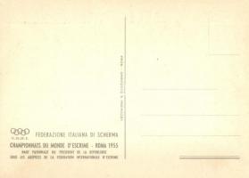 1955 Roma, Federazione Italiana di Scherma, Fédération Internationale d'Escrime, Championnats d...