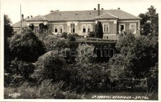 1931 Szepesszombat, Georgenberg, Spisská Sobota; Nemocnica / Spital / Kórház / hospital. Petrovits photo