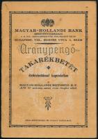 1937 a Magyar-Hollandi Bank Rt. kitöltött takarékbetéti könyve