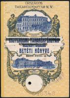 1949 az Esztergomi Takarékpénztár kitöltött takarékbetéti könyve