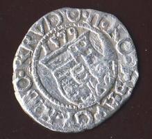 1579. Denár Ag Rudolf T:3