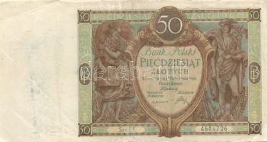 Lengyelország 1929. 50Zl T:II-/III+