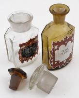 Régi patikaüveg ( 2db), hibátlan, m:10 cm