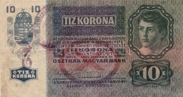 1913. 20K(5x)+1915. 10K(2x) mindegyik klf, szerb ellenbélyegzőkkel,összesen 7db T:II,III+