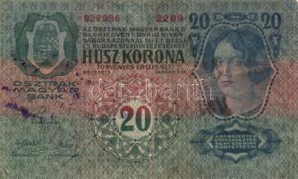 1913. 20K(5x)+1915. 10K(2x) mindegyik klf, szerb ellenbélyegzőkkel,összesen 7db T:II,III+