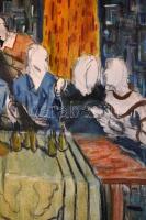 Jelzés nélkül: Utolsó vacsora. Olaj, vászon, Sérült. 120x70 cm