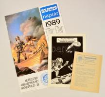 1988 Galaktika színes falinaptár + 2 db reklámlap