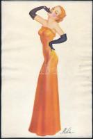 Merlin, 2 db hölgyeket ábrázoló grafikai nyomat