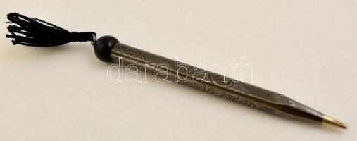 Ezüst (Ag.) ceruza béllel, jelzett, h: 9 cm, bruttó 7,5 g