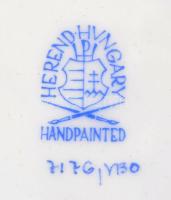 Herendi Viktória mintás váza, kézzel festett, jelzett, apró kopásokkal, m: 33 cm