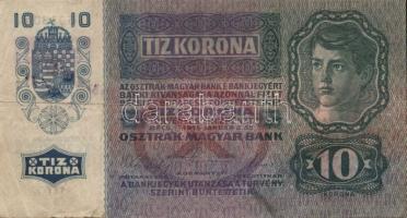 1915. 10K lila szerb "...Rada Baja I" ellenbélyegzővel T:III+