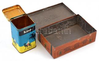 Franck és Kávé feliratú régi fém kávés dobozok / Metal coffe boxes