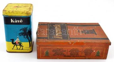 Franck és Kávé feliratú régi fém kávés dobozok / Metal coffe boxes