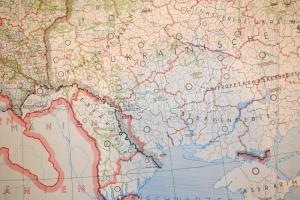 1941 Verwaltungskarte der Ukraine und der östlich angrenzenden Gebiete.   Stuttgart, 1941. Karten Ab...