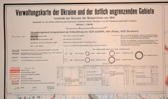 1941 Verwaltungskarte der Ukraine und der östlich angrenzenden Gebiete.   Stuttgart, 1941. Karten Ab...