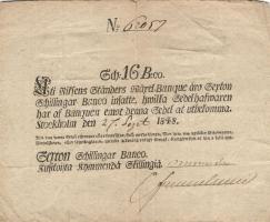 Svédország 1848. 16 Schillingar T:III R!