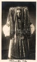 15 db régi felvidéki folklór képeslap, népviselet. Fényképezte Karel Plicka / 15 pre-1945 Slovakian ...