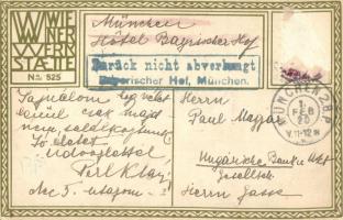 Krampus with Saint Nicholas, Wiener Werkstätte No. 525. s: Mela Koehler (Rb)