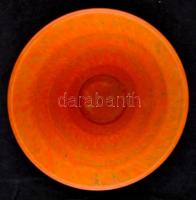 Dekoratív fújt váza, több rétegű, hibátlan, jelzés nélkül, m: 15 cm