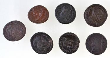 Római Birodalom 7db-os vegyes rézpénz tétel, közte Aquileia / I. Licinius 320. AE Follis (2,2g) + Si...