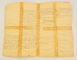 1891 Folyamodvány Ferenc József királyhoz, Marceglia Antal curiai bíró felmentése tárgyában. Ferenc ...