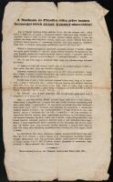 1853 Szász Károly halálhírét bejelentő rendkívüli hirdetmény. Marosrvásárhelyen az ev. ref, Tanoda betűivel 22x37 cm