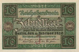Német Birodalom/Weimari Köztársaság 1920.1M+ 2M+ +10M 3klf db T:I-