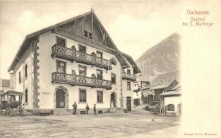 Umhausen, Ötztal (Tirol); Gasthof des C. Marberger / guest house with hotel chariot