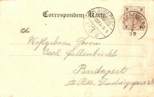 1899 Schardenberg, Hermannseders Gasthaus. A. Adolph / guest house. Art Nouveau, floral