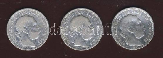 1K Ag 1893, 1894, 1895 T:3