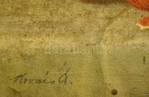 Kovács jelzéssel: Narancsos csendélet. Olaj, vászon-karton, keretben, 15×21 cm