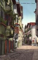 Chiusa, Klausen (Südtirol); Strasse / street view with shops