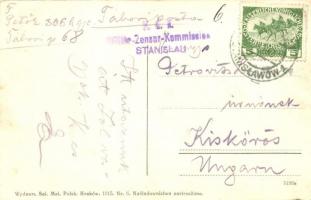 Ivano-Frankivsk, Stanislawów, Stanislau; Ul. Batorego / street view with villas, construction + K.u....