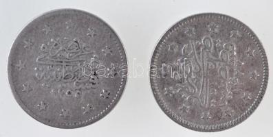Oszmán Birodalom 1839. (1255/11) 2k Ag "I. Abdul-Medzsid" + 1910. (1327/2) 2k Ag "V. ...