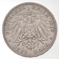 Német Államok / Poroszország 1910A 3M Ag "II. Vilmos" T:2,2- ph. / German States / Prussia...