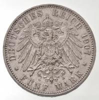 Német Államok / Poroszország 1907A 5M Ag "II. Vilmos" T:1-,2 / German States / Prussia 190...