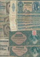 Pengő-forint tétel 48db +2.klf, külföldi bankjegy 48db T:II,III,IV(kevés)