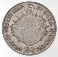1848KB 20kr Ag "V. Ferdinánd" T:1- juszt., kis anyagfelesleg / Hungary 1848KB 20 Kreuzer A...