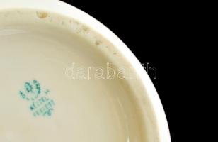 Dekoratív Hollóházi váza, kézzel festett, jelzett, kis kopásokkal, m: 26,5 cm