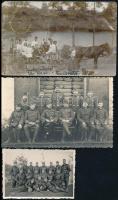 Katonák az I. és a II. világháborúban, 7 db fotólap, 9×14 cm