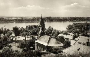 Százhalombatta - 4 db modern városképes lap: látkép, templom, Dunafüredi hajóállomás, Jégtörő