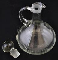 Üveg kiöntő, hibátlan, m: 19,5 cm