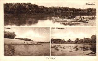 Tiszadob, Tisza részlet, Strand, Holt-Tisza. Hangya Szövetkezet kiadása (EK)