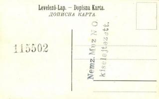 Az alvás szövetségesei. Humoros szerb szecesszionista képeslap / Association of Sleep. Serbian Art N...