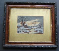 2 db goblein falikép keretben + 1 kézzel festett tányér