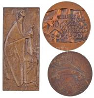 9db-os vegyes plakett tétel, közte "Csepelért", "Közalkalmazottak Szakszervezete / 50...